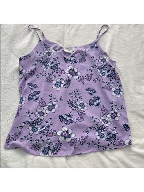 Hippie Rose Lavender Floral Spaghetti-Strap Cami